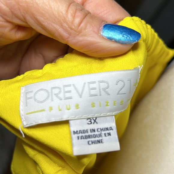 Forever 21 Bright Yellow Sundress plus size 3X - Picture 3 of 7